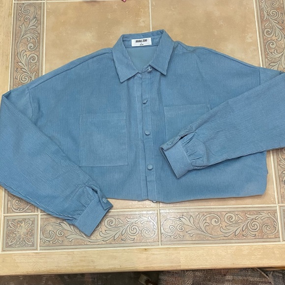 Corduroy Shacket Dusty Blue - Picture 4 of 5